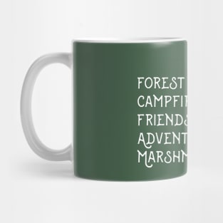 Camping is awesome: list Mug